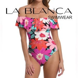 *BRAND NEW* LA BLANCA Floral One-Piece Swimwear Sz 6
